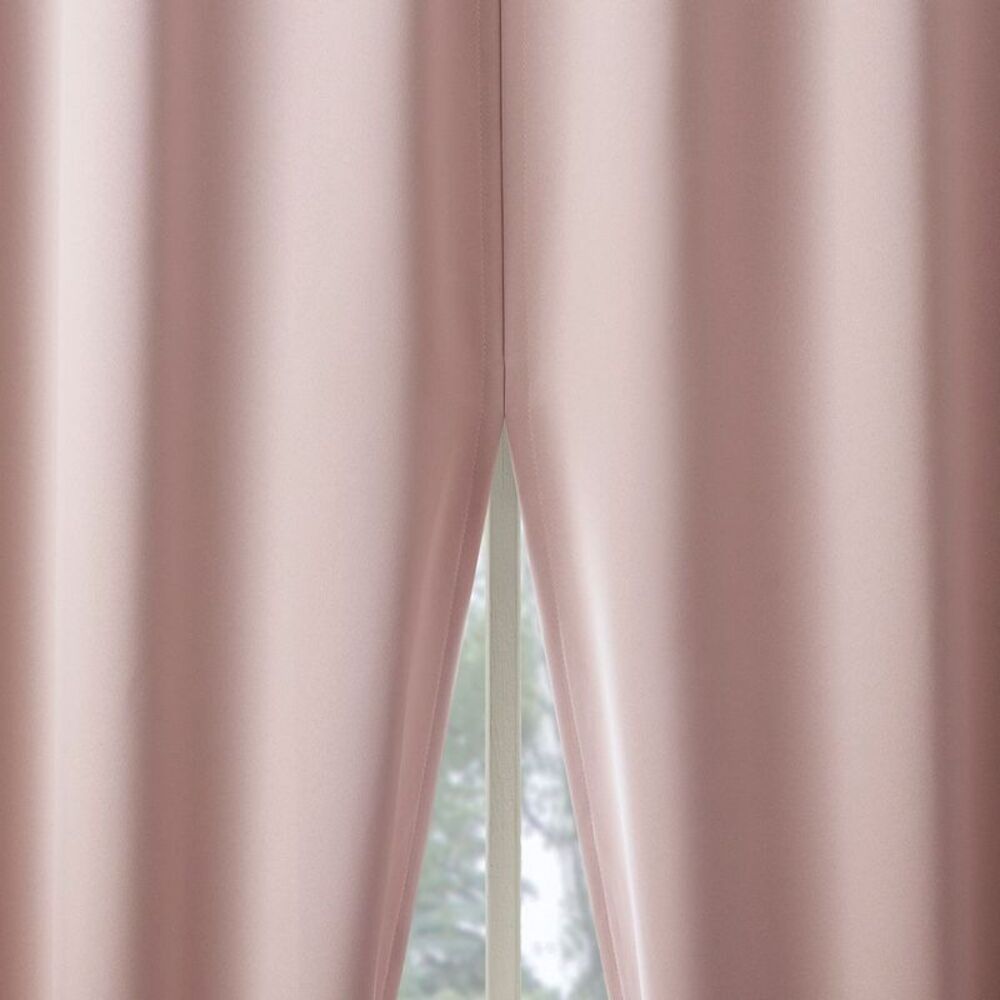 2pc 52"x84" Blackout Aria Magnetic Back Tab Curtain Panels - Blush Pink
